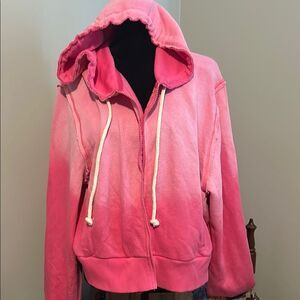 American Eagle 🦅 Vibrant Pink Ombre Women's Bomber Jacket  C